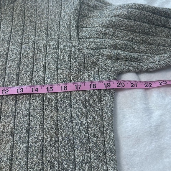 Oscar de la Renta Zip Up Ribbed Sweater L Long Sleeve Cable Knit Beige 1/4 Zip - Picture 2 of 13